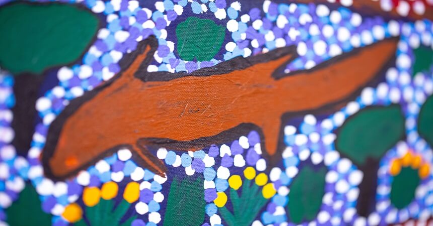 aboriginal art on display